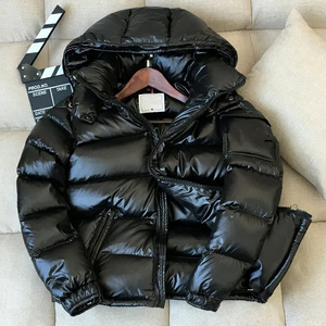 Veste d'hiver décontractée pour homme, noire, à capuche, rembourrée, coupe-vent, épaisse, fermeture éclair, coupe classique, couleur unie, tissu polyester - Product Image 6