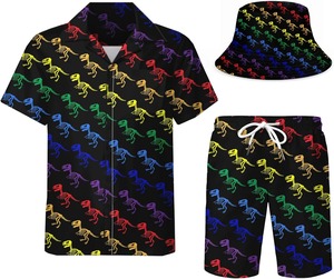 เสื้อเชิ้ตชายแขนสั้นลายทรอปิคอลสำหรับใส่เที่ยวทะเล ใส่สบายๆ ติดกระดุม เหมาะสำหรับวันหยุดฤดูร้อน สีสันสดใส น้ำหนักเบา เสื้อชายหาดสำหรับผู้ชาย - Product Image 3