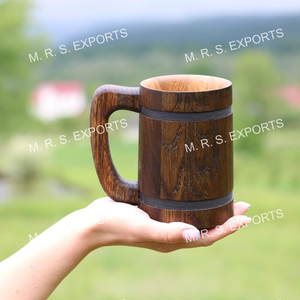 Jarra de Cerveza Rústica Hecha a Mano de Madera, Jarra Vikinga Medieval, Taza de Cerveza de Madera Natural, Proveedor Mayorista, Precio Competitivo - Product Image 6