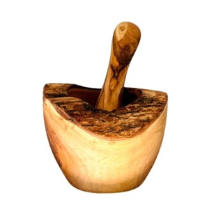Handcrafted Natural Sheesham Wood Mortar and Pestle Set Kitchen Spice <b>Grinder</b> & <b>Herb</b> Crusher for Garlic Ginger Best Price - Product Image 6