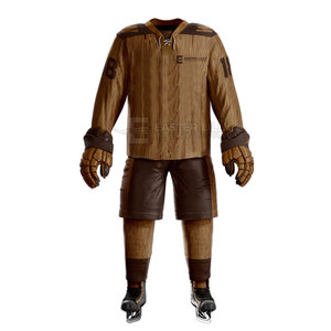Uniforme de hockey sobre hielo personalizado al por mayor, hecho de tela de poliéster transpirable, con nombre, número y logotipo del equipo personalizados - Product Image 2