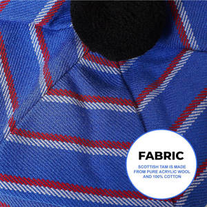 Gorro Escocés Clásico Tam o' Shanter con Pompón, Gorro de Lana Tartán Personalizado al por Mayor - Product Image 4