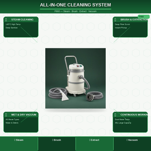 Equipo <span class=keywords><strong>de</strong></span> <span class=keywords><strong>Limpieza</strong></span> Industrial Eléctrico OEM ODM, Nuevo, para Contratistas, Extractor <span class=keywords><strong>de</strong></span> Alfombras, Limpiador a Vapor para Tapicería, Modelo F660 - Product Image 2