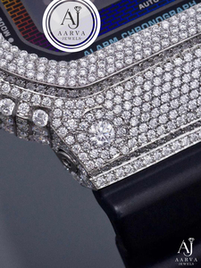 Reloj Mecánico Unisex de Acero Inoxidable con Incrustaciones de Diamantes, Cristal de Zafiro, Cronógrafo, Esfera Cuadrada, Modelo de Lujo - Product Image 6