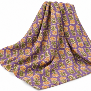 Camisas de Algodón Premium Orgánicas de Jaipur, Tejidas a Mano con Estampado Floral Índigo, Ligeras, 90 GSM, Transpirables y de Secado Rápido, para Decoración del Hogar - Product Image 2