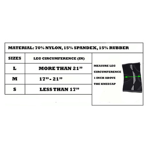 Rodillera de compresión elástica de nailon transpirable tejida para protección de tobillos en deportes, danza y otros actividades físicas, también como coderas y protectores de rodilla. - Product Image 2