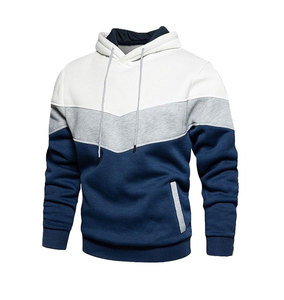 Sweat-shirts à capuche en coton épais de haute qualité pour hommes, doublés pour l'hiver, avec broderie personnalisée, vente en gros - Product Image 1