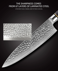Cuchillo de Chef Japonés Forjado a Mano, de Acero al Carbono Afilado como una Navaja, con Mango de Madera Hecho a Mano, Fabricante OEM ODM - Product Image 3