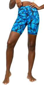 Ropa Deportiva para Mujer, Cintura Baja, Corte Regular, Estampado Floral Azul, Tejido de Punto con Spandex, Secado Rápido, Cintura Elástica con Cordón Ajustable - Product Image 6