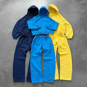 Conjunto Deportivo para Hombre, Sudadera Holgada con Hombros Caídos y Pantalones Deportivos de Felpa de Algodón Grueso - Product Image 5