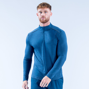 Hot Selling New Style Stand <b>Collar</b> Men's <b>T</b>-<b>Shirts</b> Men's Full Sleeve Compression <b>Shirts</b> Moisture Wicking Wholesale <b>Shirts</b> For Gym - Product Image 4