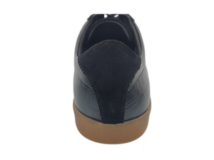 Chaussures de marche pour hommes en cuir synthétique noir à lacets, respirantes, avec semelle intermédiaire et extérieure en EVA, en cuir véritable, toutes saisons, décontractées - Product Image 3