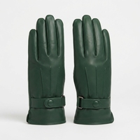 Gants en cuir de chèvre noir pour homme, personnalisés, chauds pour l'hiver, pour la conduite de moto, le ski, les sports de plein air