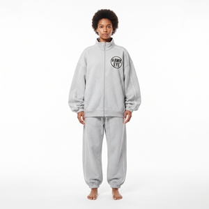 Ensemble sweat à capuche zippé et jogging en molleton de coton personnalisé pour femme – Vente en gros - Product Image 1