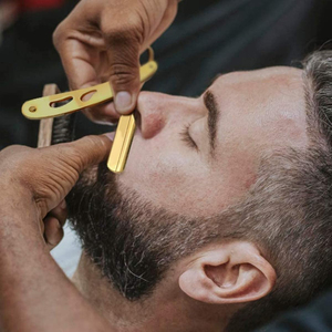 Juego de Tijeras de Peluquería Profesionales de 5.5 Pulgadas, Tijeras Texturizadoras de Acero Inoxidable con Cuchilla de Precisión, Herramientas de Salón en Dorado y Negro - Product Image 5
