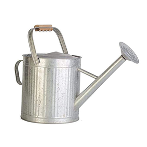 <b>Rustic</b> Vintage Galvanized Water Can for Home Garden Black Handle <b>Tin</b> Watering Can for Plant Care Flower Pots & <b>Planters</b> India - Product Image 3