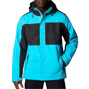 Men's Color Blocking <b>Waterproof</b> Casual <b>Winter</b> Coat with Zipper Reversible Eco-Friendly Front Logo Polyester Wadding - Product Image 2