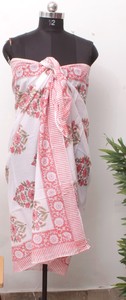 Buta Design Cotton <b>Sarong</b> Women Beach <b>Wrap</b> Lightweight Pareo Summer Cover Up Scarf <b>sarongs</b>. - Product Image 2