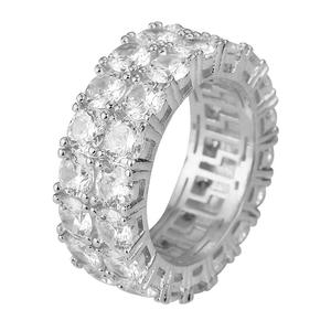 Luxury Hip Hop Moissanite Diamond <b>Ring</b> for Women <b>Iced</b> Out Statement Jewelry for Parties Nightclubs and Fashion Events - Product Image 1