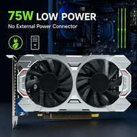 Nouvelle carte graphique de jeu GTX 750 Ti 2 Go GDDR5 128 bits à double ventilateur PCI Express 3.0 X16 DirectX 12 pour PC de bureau