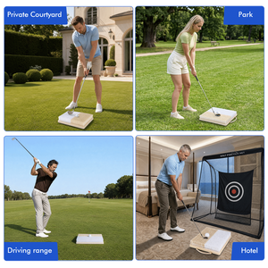 Tappetino da Golf per Allenamento Indoor e Outdoor per Principianti, Portatile con Sabbiera Profonda e Superficiale per Pratica di Chipping e Colpi - Product Image 5
