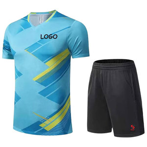 Hot Selling 100%Polyester Breathable Solid Stretchable Custom Reinforced UV Protection Fade Proof Short Team <b>Tennis</b> Uniform - Product Image 1