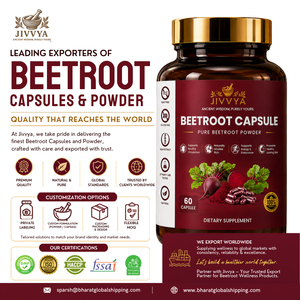 JIVVYA Capsules de Betterave Pure en Poudre 60 Capsules Végétaliennes Sans Gluten Soutien Cardiaque Complément Alimentaire - Product Image 2