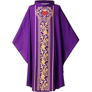 Robe de Prêtre et de Clergé en Gros, Vêtement Liturgique Personnalisé Brodé de Qualité Supérieure, Vêtements Religieux pour Pères de l'Église, Robes de Clergé - Product Image 1