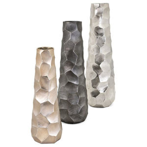 Florero Cilíndrico de Metal de Aluminio de Estilo Moderno en Color Plateado para Sala de Estar y Mesa de Comedor, Macetas Decorativas - Product Image 1