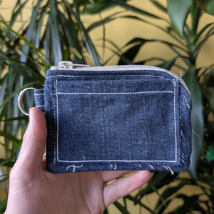 Mini portefeuille en jean tendance, porte-monnaie portable, petit étui à cartes, porte-monnaie compact, accessoire de poche pour femmes et hommes - Product Image 5