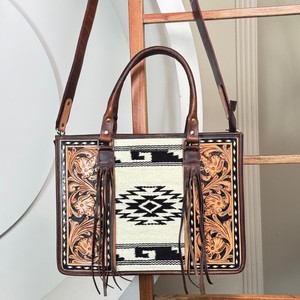 กระเป๋าสะพายข้างสำหรับผู้หญิงกระเป๋าสะพายไหล่ความจุขนาดใหญ่ทำจากหนังอานด้วยมือ - Product Image 4