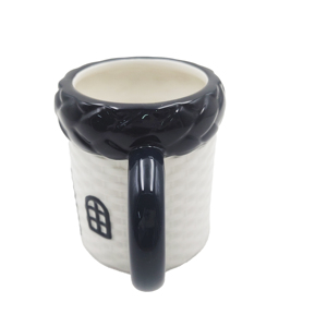 Creative Hand-painted Architectural <b>Ceramic</b> <b>Mug</b> / HANDGRIP Shape Eco-Friendly Matte Finish Party Gift Box - Product Image 4