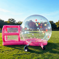 THUY LINH Maison Bulle Gonflable Géante Transparente, Structure de Jeu Portable en PVC pour Extérieur
