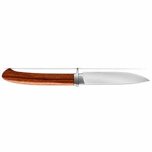 Cuchillos de Caza para Exteriores con Mango de Madera Marrón Oscuro y Hoja Plateada, con Funda de Cuero Marrón para Camping, Senderismo y Uso en el Campo - Product Image 5