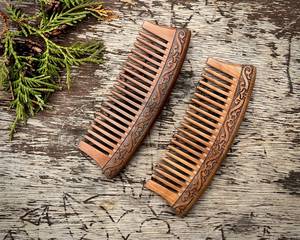 <b>Wide</b> Tooth Wooden <b>Comb</b> For Curly Hair Care Providing Gentle Detangling Without Pulling Or Damaging Natural Hair Strands - Product Image 4