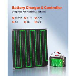 เครื่องควบคุมการชาร์จแบตเตอรี่พลังงานแสงอาทิตย์ 20W 12V พร้อมตัวควบคุมอัจฉริยะ 3 ช่องเชื่อมต่อในตัว พร้อมระบบรักษาแบตเตอรี่พลังงานแสงอาทิตย์แบบ Trickle - Product Image 4