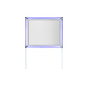 Laura LED specchio moderno argento Design per uso domestico o in ufficio - Product Image 1