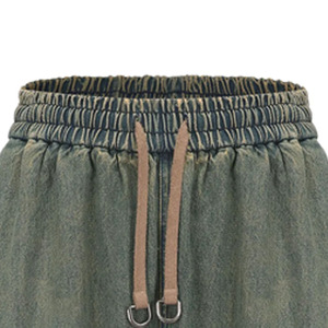 Pantalon large décontracté en sergé délavé pour homme LAMA INDUSTRIES avec fermeture éclair, taille élastique et poches latérales – Collection Printemps - Product Image 6