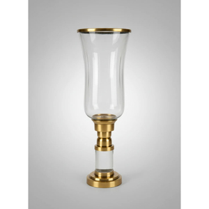 Nuevo Diseño Elegante Florero de Vidrio con Base y Borde con Acabado Dorado, Decoración Floral de Lujo, Centro de Mesa para Bodas, Florero de Cristal - Product Image 3