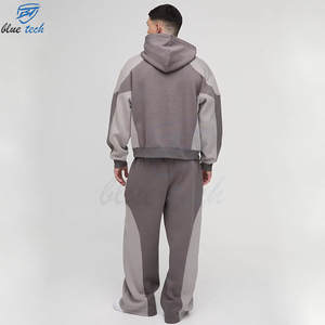 Conjunto Deportivo Informal para Hombre, Sudadera con Capucha y Pantalones, Diseño Color Block, Ropa Deportiva para Uso Diario, Servicios OEM - Product Image 3