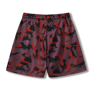 2026 Trending Custom Plus Size Double <b>Layer</b> Solid Canvas 5 Inch Inseam Vintage Breathable Men's Basketball Bandana Print Shorts - Product Image 3