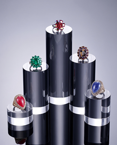 Popular Custom <b>Acrylic</b> <b>Display</b> Block Stand | Clear Showcase for Jewelry, Cosmetics & Products for Stores - Product Image 3
