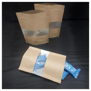 ถุงกระดาษคราฟท์สีน้ำตาลแบบแบนมีซิปล็อคทนทานสำหรับใส่อาหาร - Product Image 5