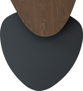 Nested <b>Coffee</b> <b>Table</b> Set of 2 with Pebble-Shaped Tops and Solid Wood Tripod Legs for Residential Project and <b>Small</b> Apartments - Product Image 3