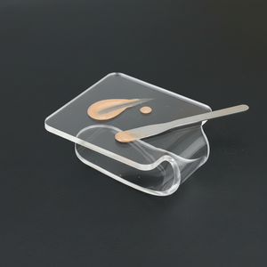 Palette de mélange de couleurs cosmétiques en acrylique transparent, plateau de beauté portable pour fond de teint, correcteur, crème, pigment, gel pour nail art, outil d'utilisation - Product Image 1