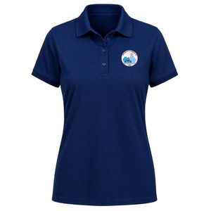 เสื้อโปโลปักลายตราสัญลักษณ์ Navy Blue Jack & Jill แขนสั้น คอปก ติดกระดุมด้านหน้า น้ำหนักเบา ผลิตตามสั่งสำหรับสโมสร - Product Image 1