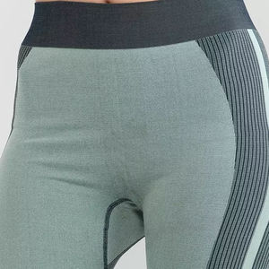 Women's High Waist Full Length <b>Leggings</b> Solid Mint Knitted Spandex Nylon Stretch Sporty All Seasons - Product Image 3