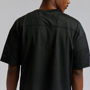 Camiseta de Fútbol de Malla Negra para Hombre con Número 13 y Diseño de Estrella, Manga Corta, Cuello en V, Estilo Deportivo, Corte Holgado - Product Image 6