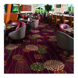 Rouleaux de tapis d'hôtel en polyester à fleurs orientales personnalisées, imprimés à la machine, de mur à mur pour la salle à manger du couloir - Product Image 4
