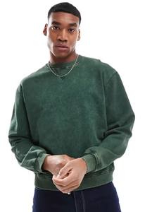 Sweat-shirt de luxe épais et uni en coton 100% avec col rond, personnalisable et brodé, pour homme - Product Image 1